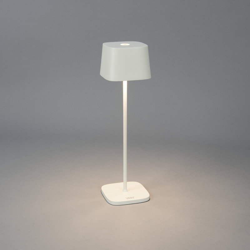 Capri Cordless Table Lamp - USB Rechargeable, Dimmable LED, Stylish Design, White