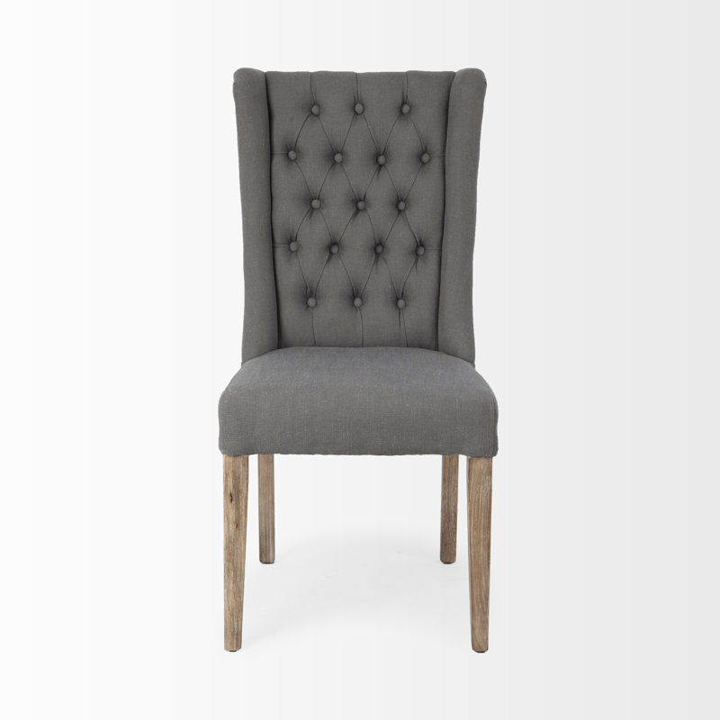 Hallsville 20'' H Tufted Upholstered Parsons Chair, Gray