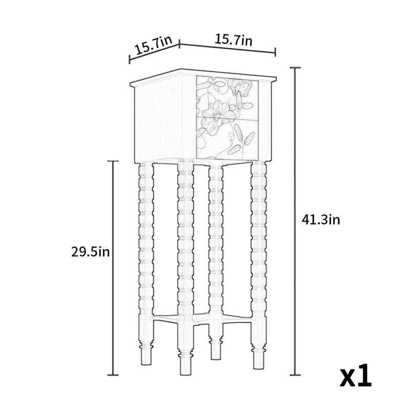 Petite armoire d'appoint de style français délicate