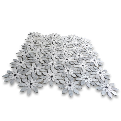 12 in. x 13 in. Novelty Polished Marble Tile