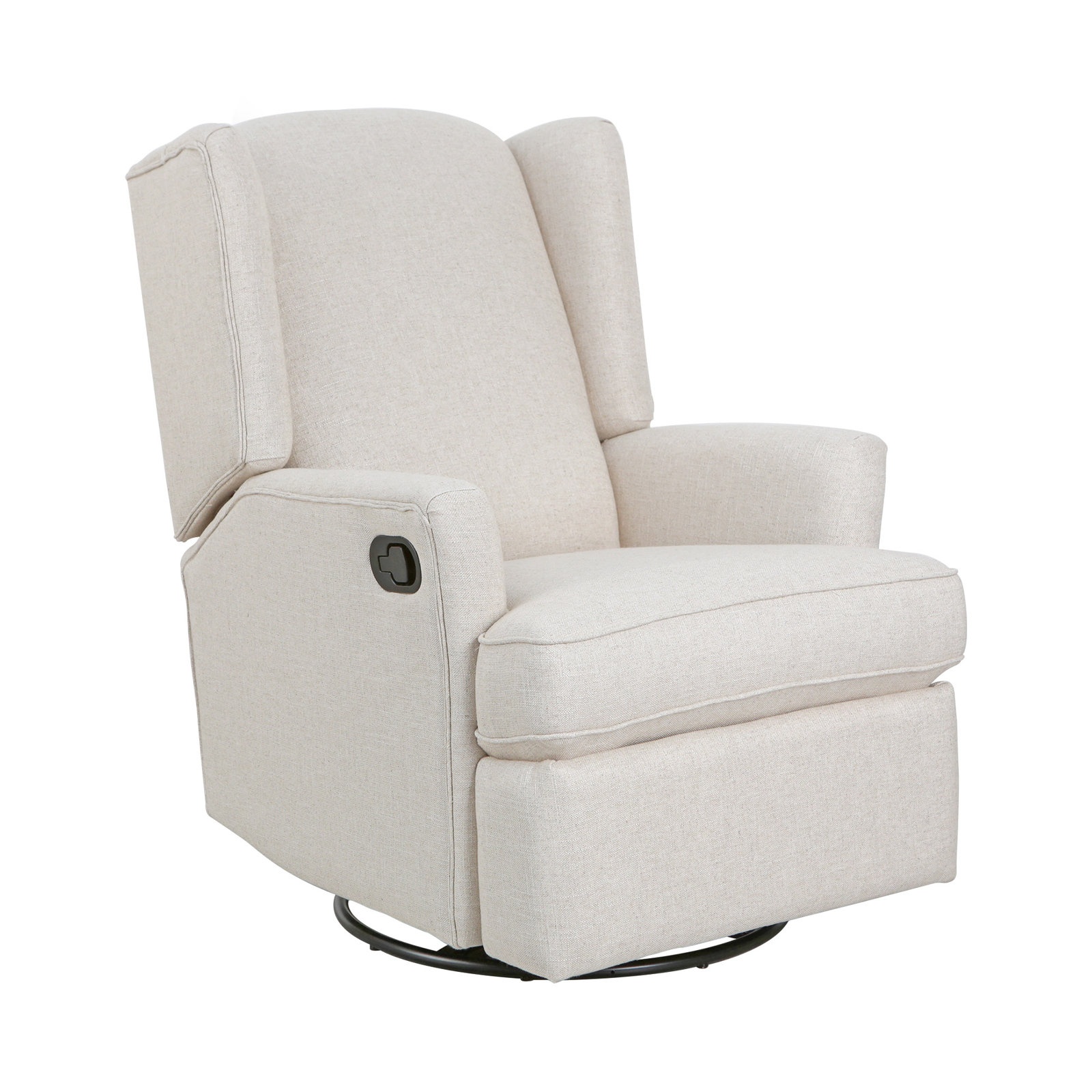 Heming Wingback Recliner Nursery Glider, Canvas Polyester Blend