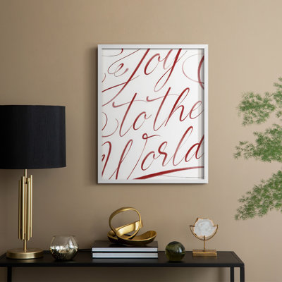 «Joy To The World», reproduction encadrée - bois massif