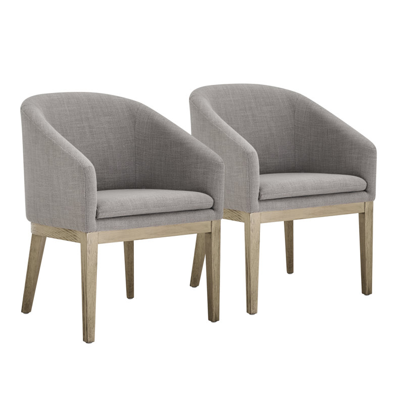 Bethea Rounded Back Dining Chair With Solid Wood Legs, Effie Flint