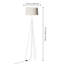 Lampe sur pied avec abat-jour 66 po Sleek Crossed Legs - Abat-jour E26
