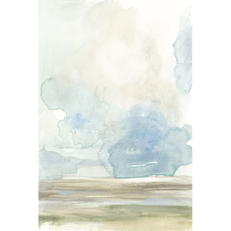 Clouds Over The Marsh I by Jennifer Goldberger - Painting on Canvas, Wrapped Canvas, 46cm H x 30cm W