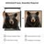 Très grand reproduction d'art sur toile - Portrait d'ours noir brun - Décoration de salon rustique - «Assemblage requis du cadre (cadre non fini)»-130841847