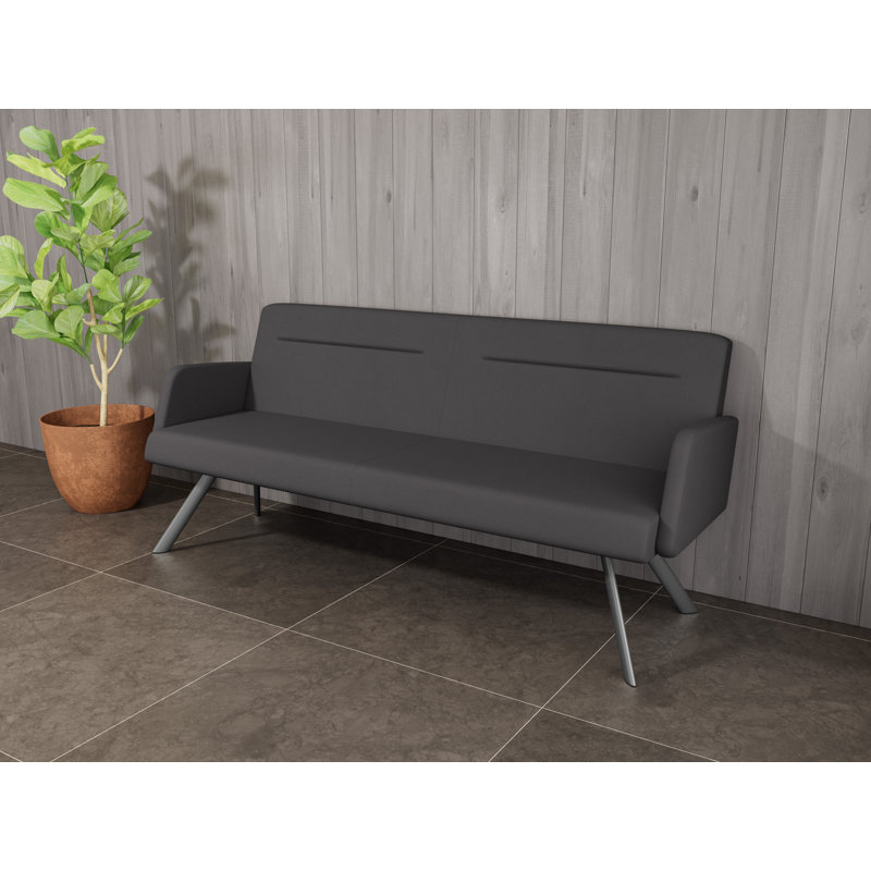 Pieds de canapé en acier Willow, Gris anthracite, Noir Visite Libre - tissu uni, Yes
