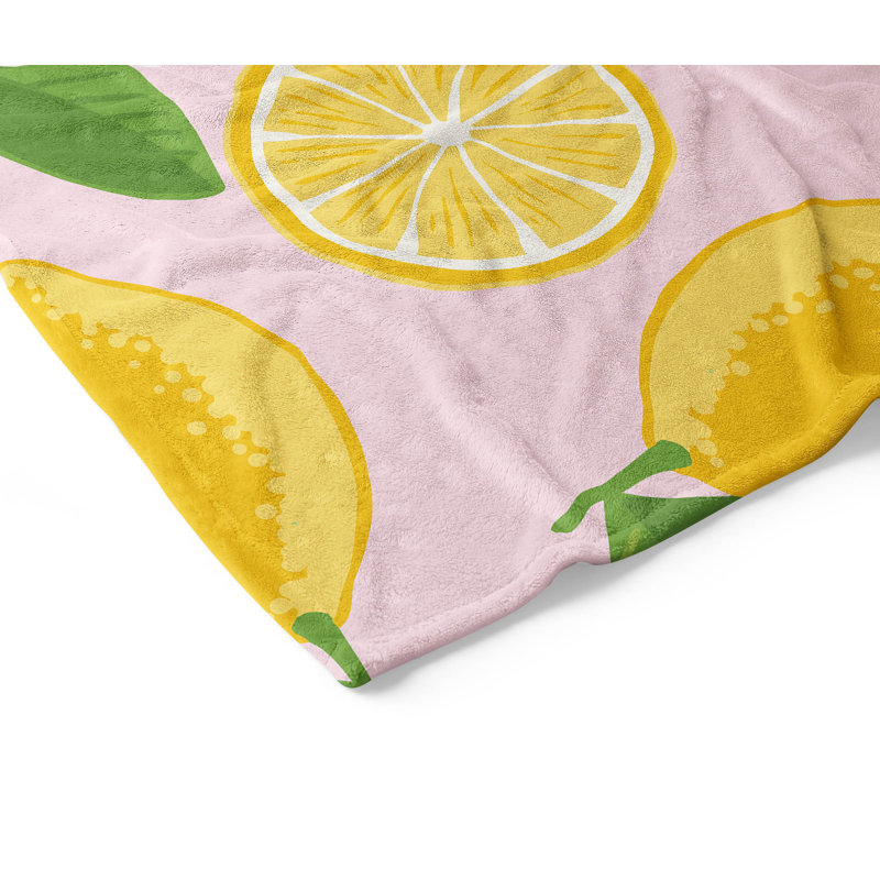 Couverture en velours de polaire Lemmie, Rose, L 80 po x l 60 po