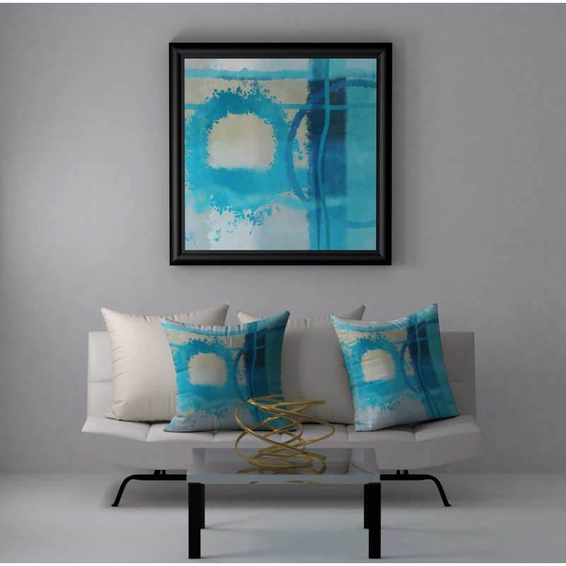 Abstract Throw Pillow, 20" H x 20" W