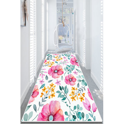 Machine Washable Carpet (5.2 x 4.6 ft), 100% Polyester, 0.4 in Pile Height | Antibacterial, Non-Slip Underside, Dot Base | Perfect for Living Room, Bedroom, or Playroom, Easy Care & Durable Design