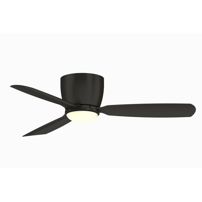 Embrace 52'' Dark Bronze Low Profile Smart Ceiling Fan with LED Light