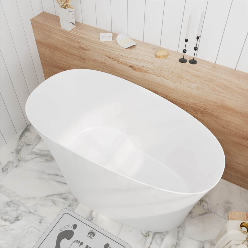 Baignoire de trempage autoportante à surface solide de L 51 po avec baignoire intérieure Giving Tree