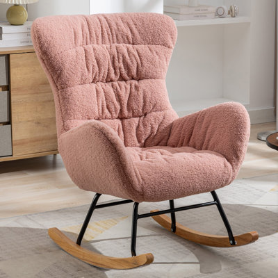 Chaise berçante rembourrée Lamond