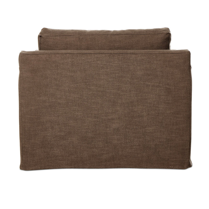 Hampton Slipcovered Swivel Armchair, Antwerp Cafe Linen Blend