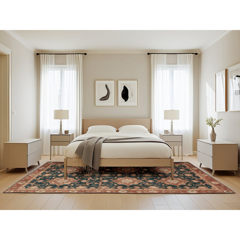 Tapis brun lavable à la machine, Rectangle de 5 pi x 8 pi