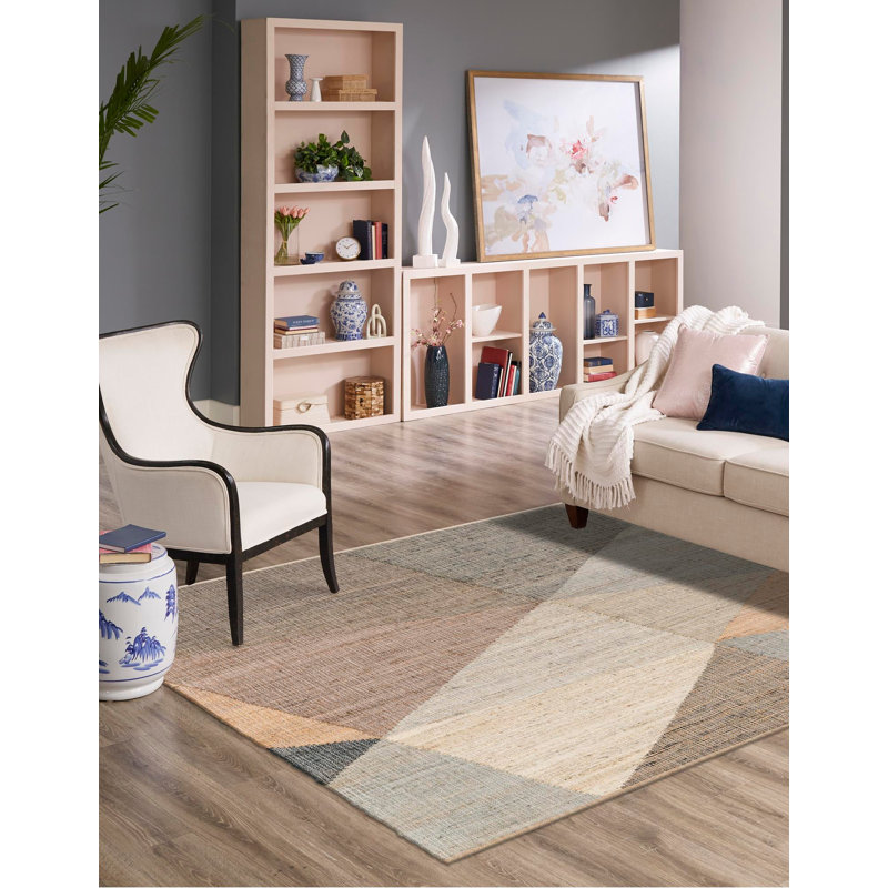 Bridan Abstract Indoor Rug, Rectangle 5'1" x 8'