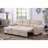 Kipling 97.5" Beige Velvet Fabric Reversible Sleeper Sectional Sofa Chaise-1464318482