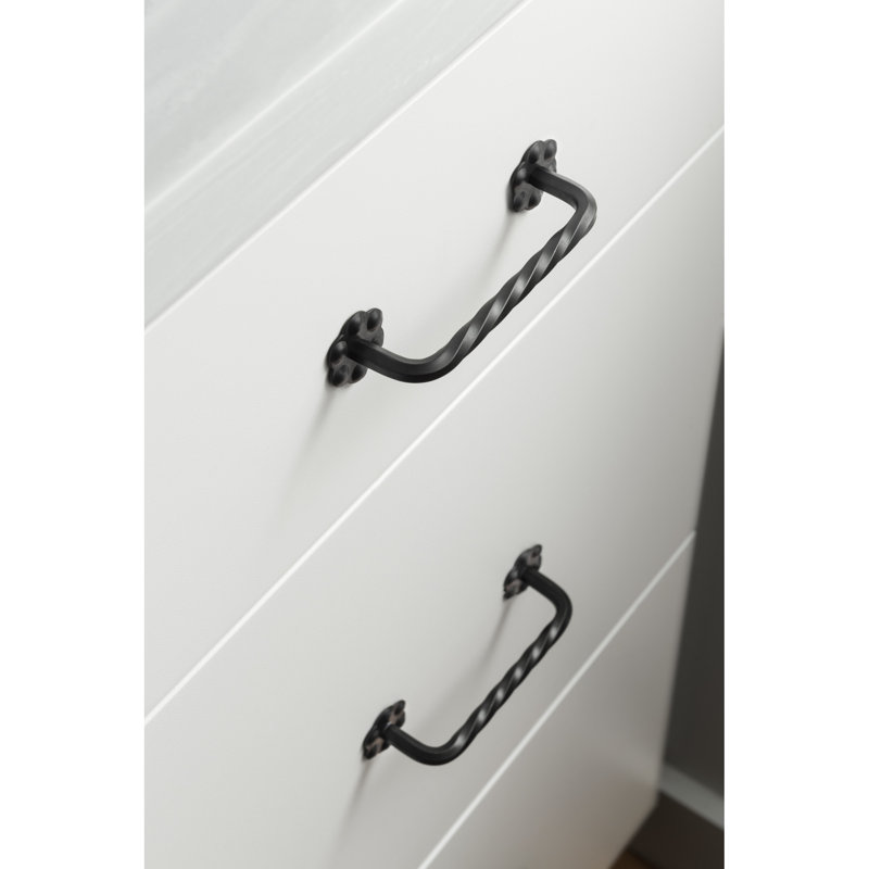 Thin Twist Bar Pull, 3 5/32" Center to Center, Patina Black
