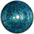 ANZZI Chipasi 16.5'' Blue Mosaic Tempered Glass Circular Bathroom Sink