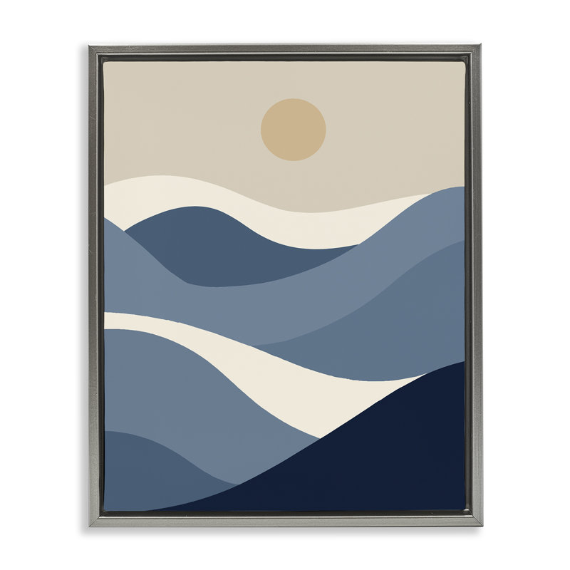  «Moon over Blue Hills», art mural encadré par Daphne Polselli, H 31 po x l 25 po, Gris