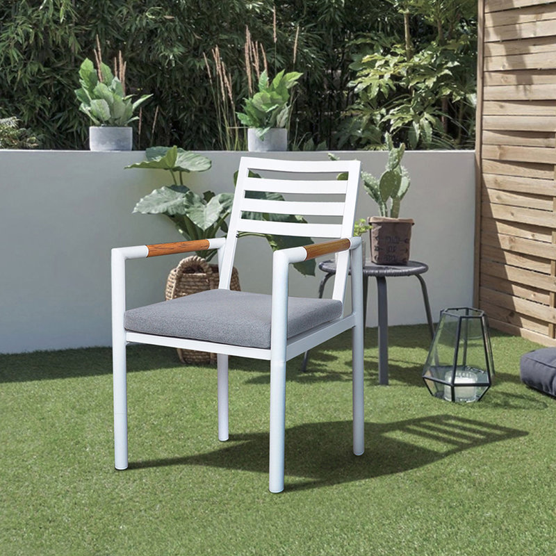Ensemble de salle à manger 5 pièces, ensemble de patio en métal avec table et 4 chaises