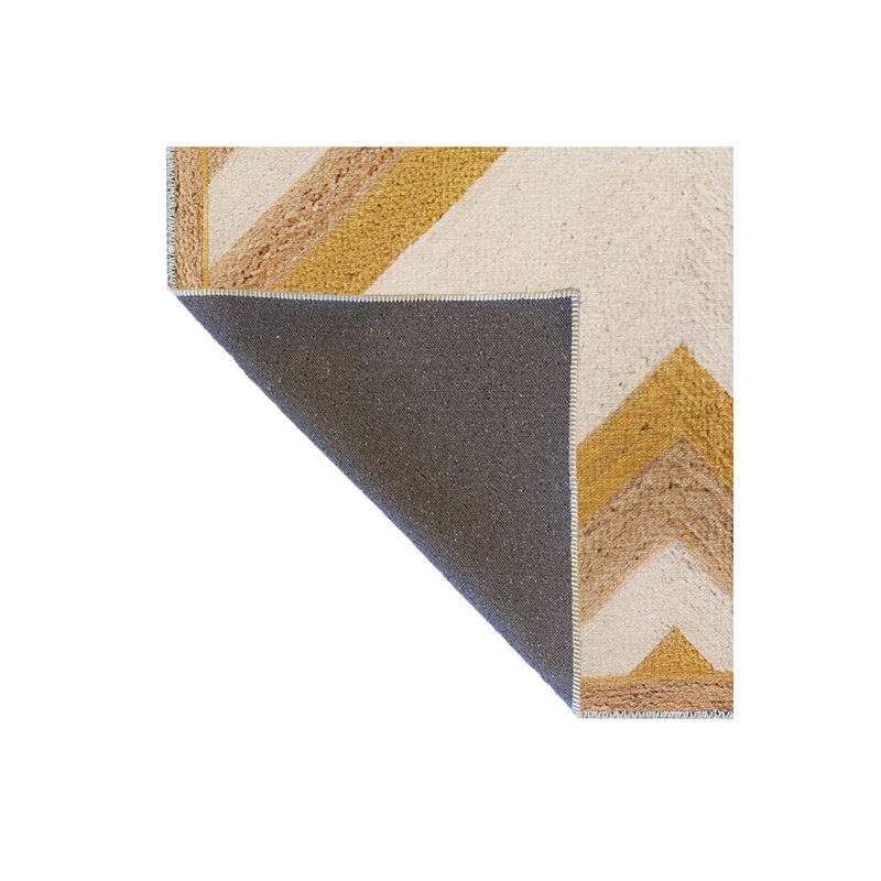 Themed Geometric Triangle Pattern Modern Decorative Rug, Runner 2'6" x 9'10" Rug Pad Included