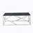 31.4 Inch Modern Two-Tier Square Coffee Table - An Elegant Combination of Clear Glass and Marble Pattern Sticker.It can be used as a coffee table,a side table or a display stand.-235532371