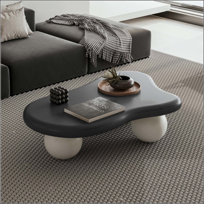 Cloud-Shaped Coffee Table with 3 Ball Legs
