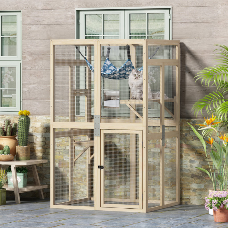 Fenêtre pour chat Catio, Brun orangé