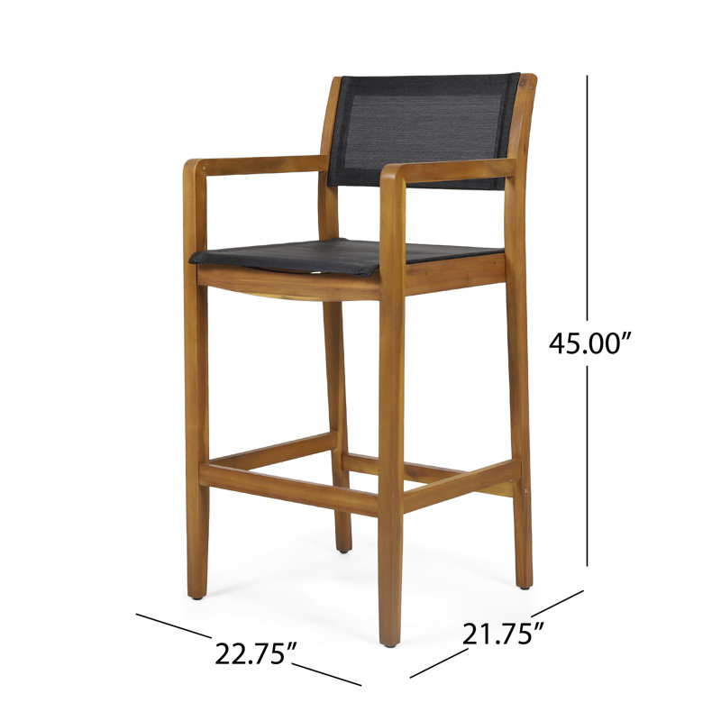 Tabouret de bar d'extérieur 30 po Acacia