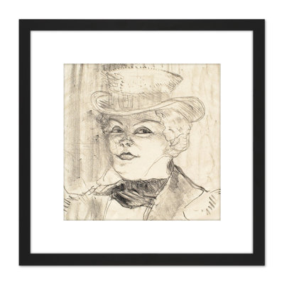 Toulouse Lautrec Madame Rejane 1894 by Henri De Toulouse-Lautrec - Single Picture Frame Art Prints