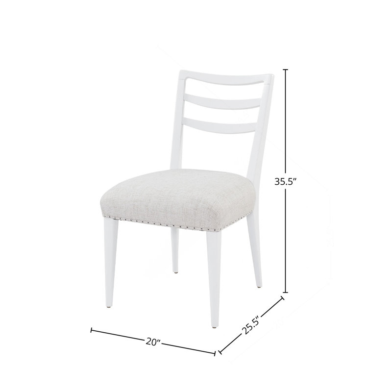 Ensemble de 2 chaises de salle à manger Ladderback, Blanc