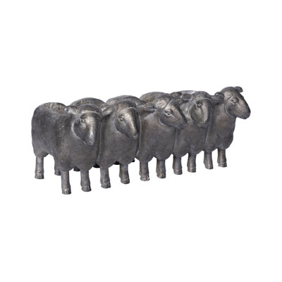 Resin Sheep Planter with Distressed Finish