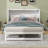 White Queen Murphy Bed Cabinet with Charging Station and Side Shelves, Space-Saving Wall Bed Frame-2137416302-2137416301