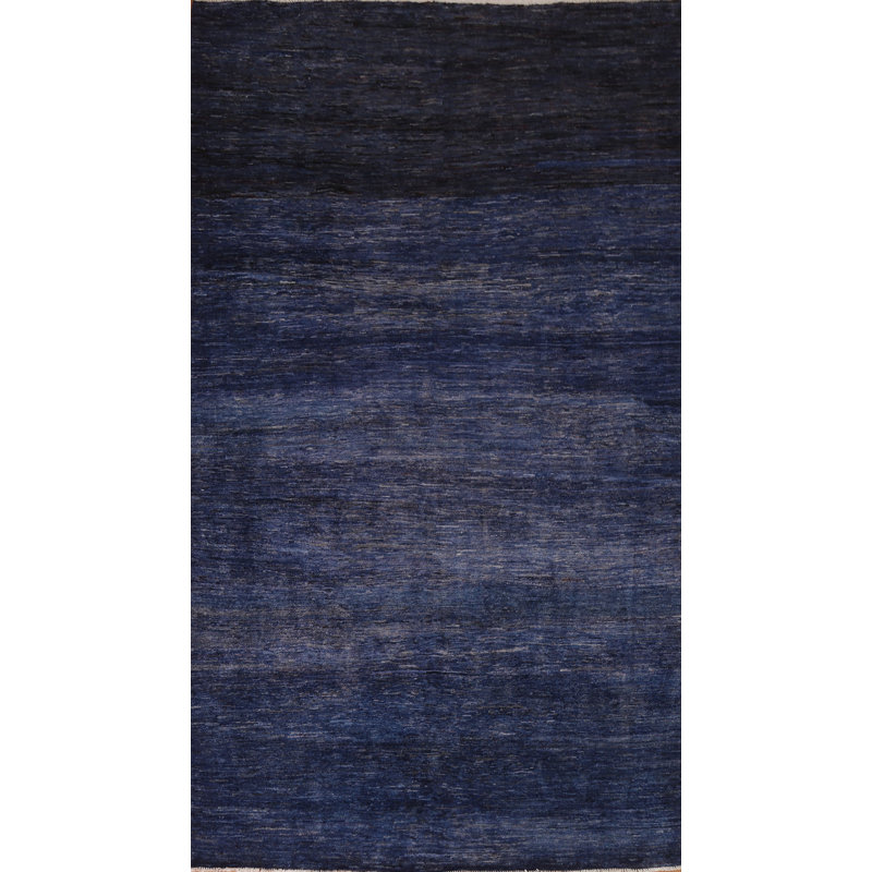Tapis bleu marine Gabbeh 6 x 10