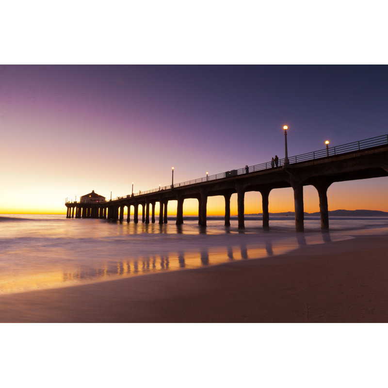 Huntington Beach Sunset by Kesterhu - Wrapped Canvas Print, 30cm H x 46cm W x 3.8cm D