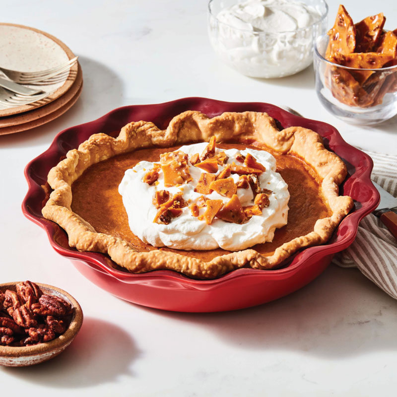 Le Creuset Stoneware Set Of 2 Heritage Fluted Pie Dish 9 In, Gray
