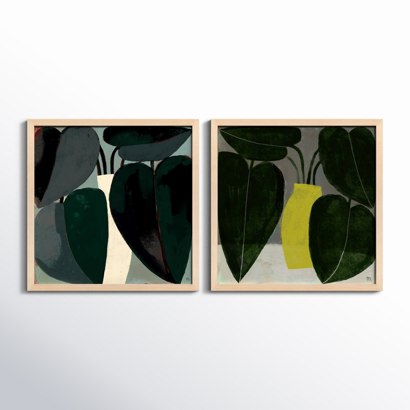 Plant Set Of 2 by Studiom, Brown, 24" H x 24" W