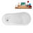 60" Streamline Soaking Freestanding Tub and Tray With Internal Drain-101698053