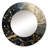 Golden Branch Tree Luminous Tangle I - Trees Large Round Mirror-97183415