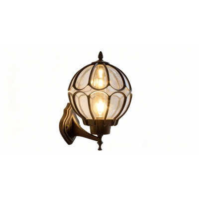 Grande lanterne murale bronze antique