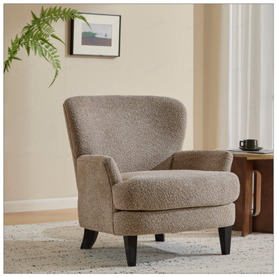 Fauteuil club rembourré Gerald Boucle