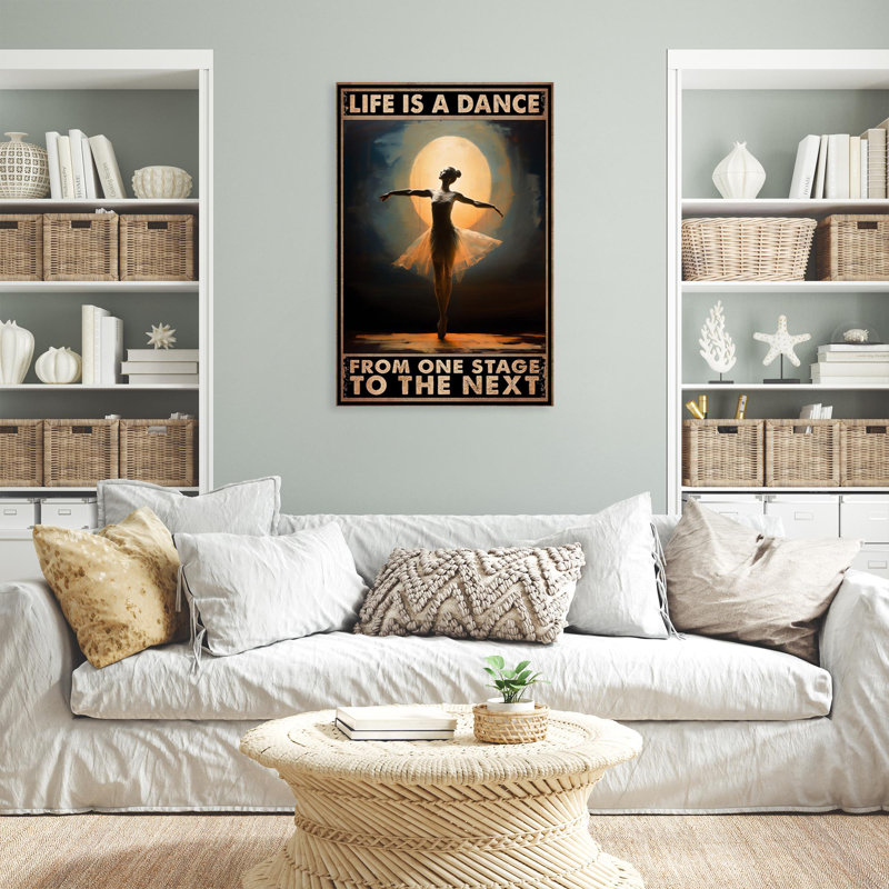 «Ballet Life Is A Dance», ensemble de 1 ballet «Life Is A Dance» sur toile, H 20 po x l 16 po x P 1,25 po