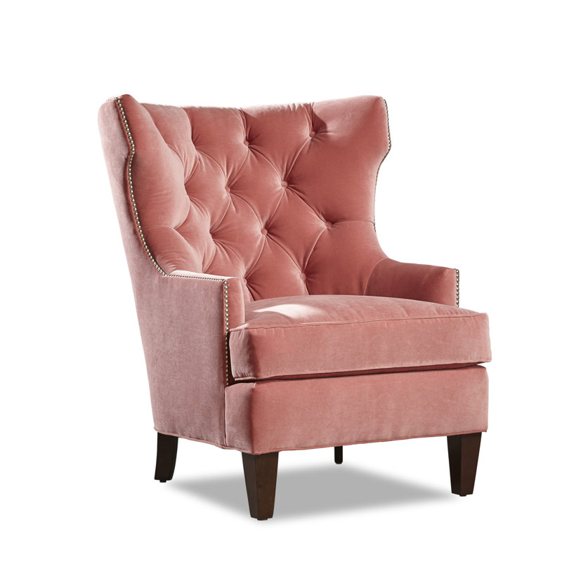 Roberts Leather Wingback Chair, Ashton