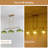 3-Light  42.5'' Dimmable Kitchen Island Rustic Linear Chandelier  French Country Dining Room Pendant with Green Glass Shade-982528152