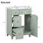 24-Inch Bathroom Vanity Cabinet with Ceramic Sink, 2 Drawers, 1 Door-1156281554