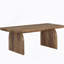 Table basse rectangulaire de 47 pouces brun rustique, table de salon en bois avec base robuste et coins arrondis, facile à assembler