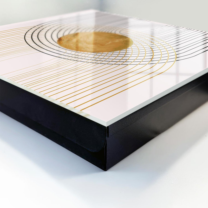 Key cabinet for wall, Opens to the right, 30x30x5, White, Geometric illusion with shapes and lines, 