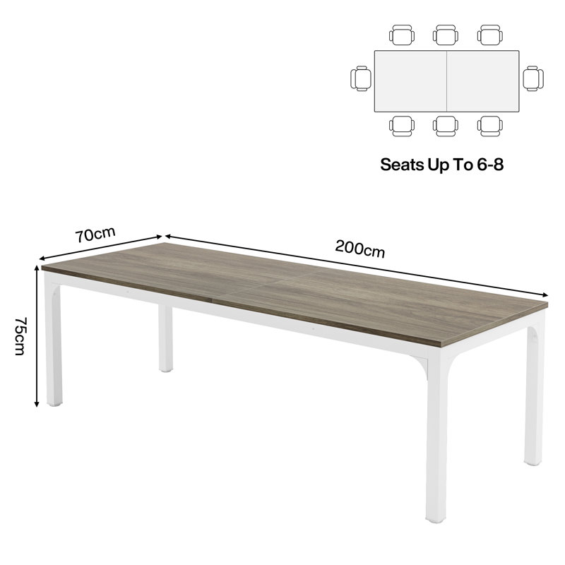 Table de formation Latrishia, Blanc, Chêne