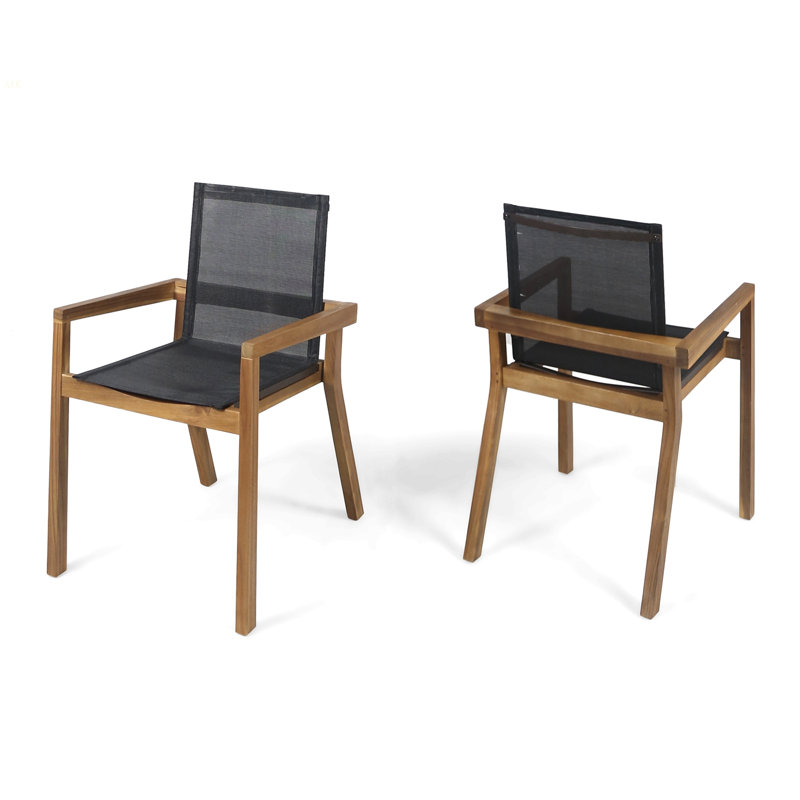 BELFAST DINING CHAIR,Set Of 2, Black, Walnut